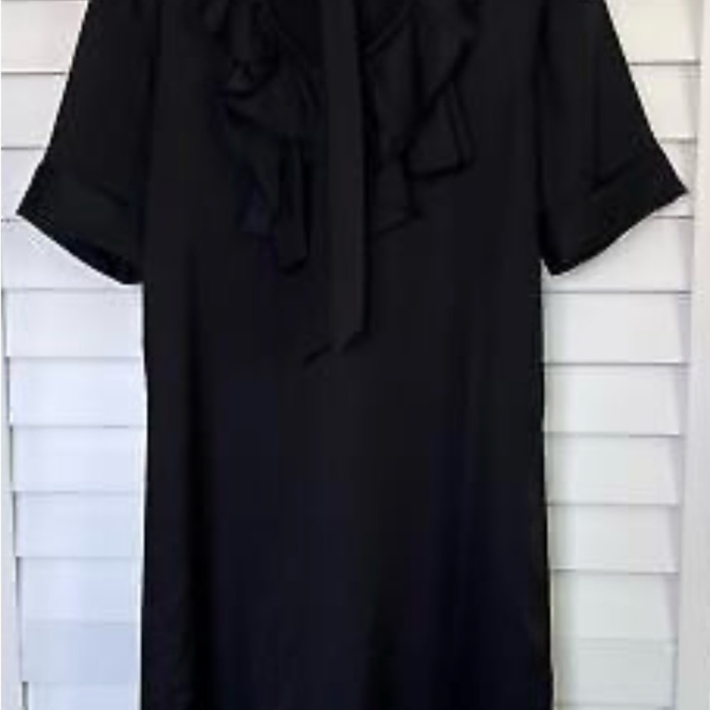 GAP Black Midi Dress with Ruffle Detail